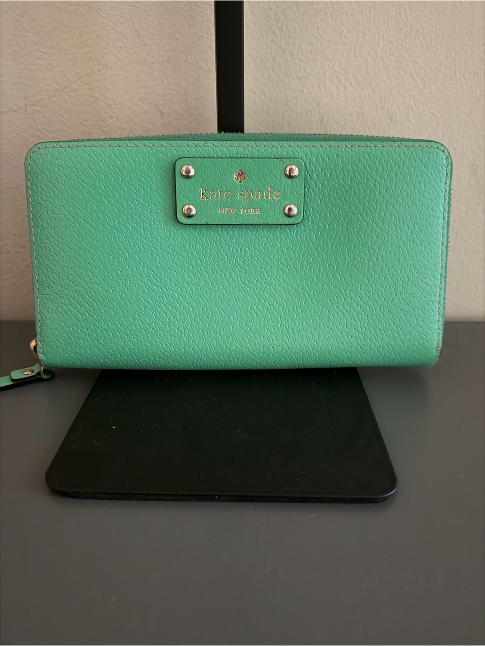 kate spade Zip-Around wallet in bright Green